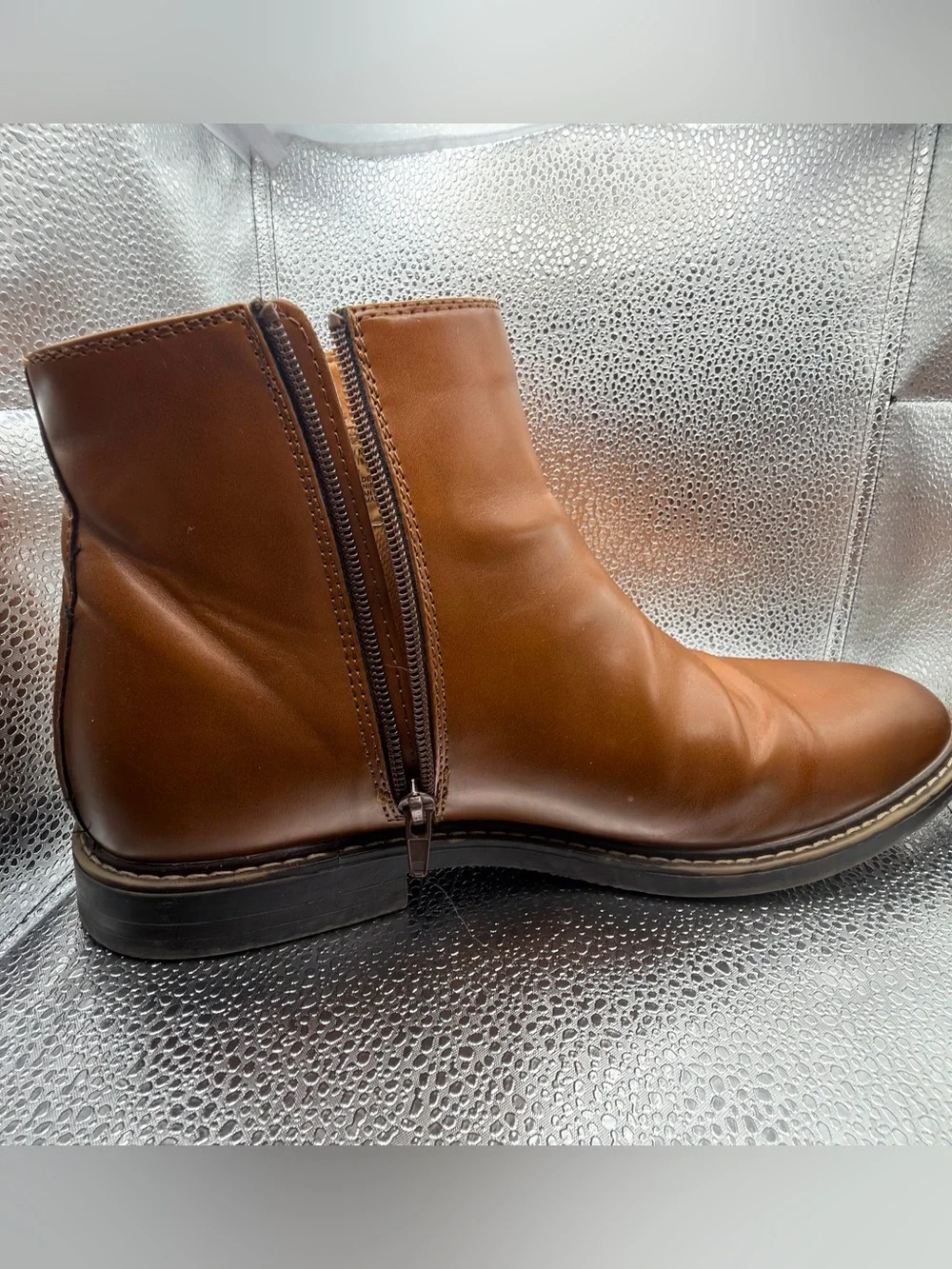 Kenneth Cole Reaction Ely Men's Tan Leather Chelsea Boots 10.5